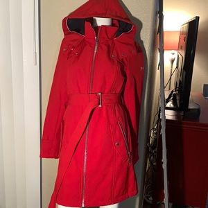 Red hood coat